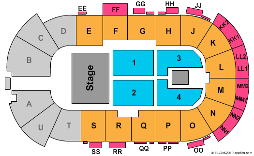 Viaero Event Center Seating Chart